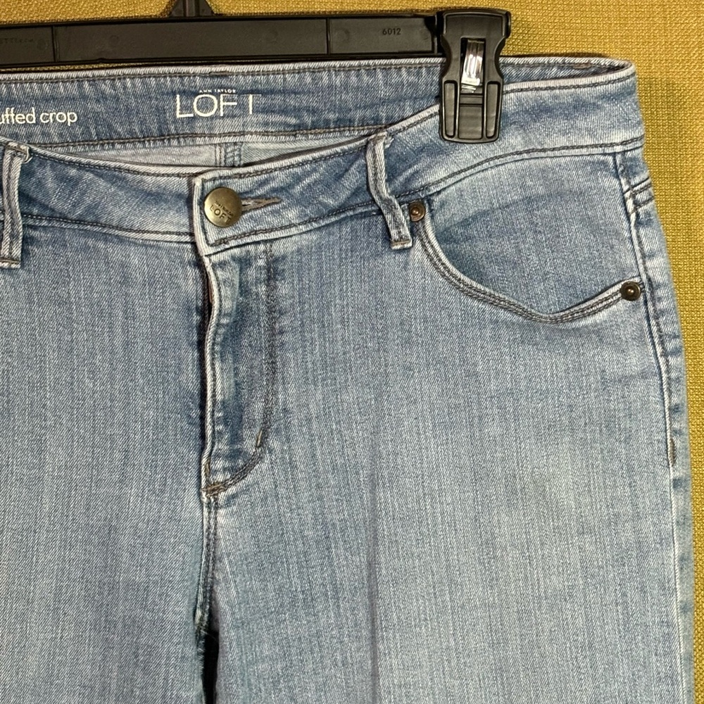 Loft Denim Curvy Cuffed cropped jeans